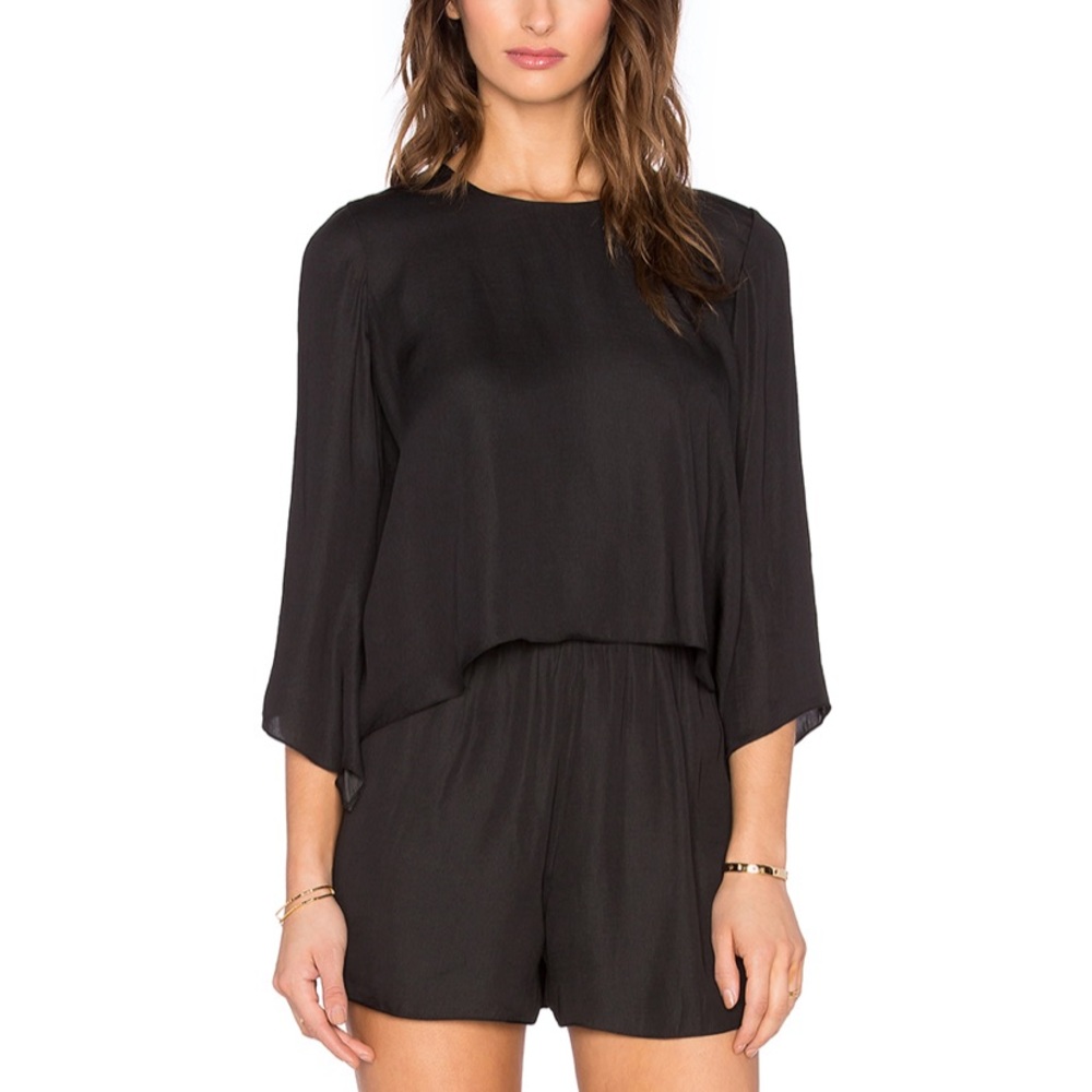 Rory Beca Black silky romper